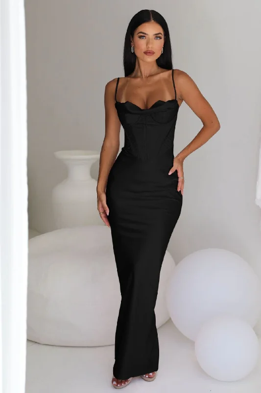 Party Dresses for Petite WomenHOUSE OF CB Charmaine Corset Gown (Black) - RRP $389