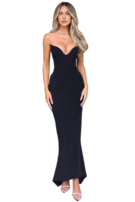 Party Dresses for Autumn LeavesHOUSE OF CB Sabine Strapless Corset Dress (Black) - RRP $403