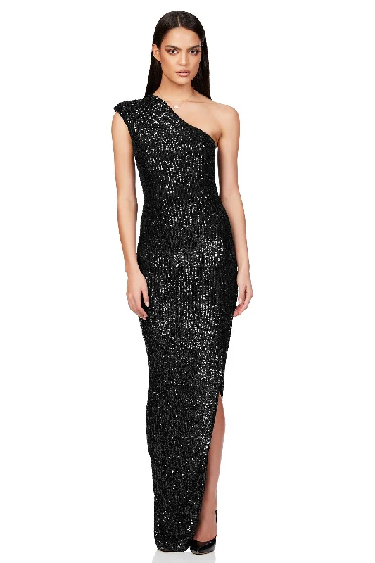 Party Dresses with Photo PrintsNOOKIE Veda Gown (Black) - RRP $369