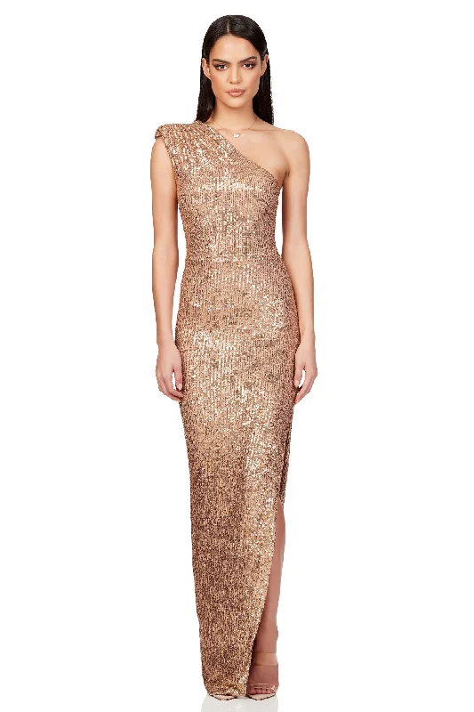 Party Dresses with Organic CottonNOOKIE Veda Gown (Gold) - RRP $369