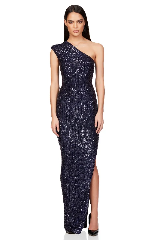 Party Dresses with Tie ClosureNOOKIE Veda Gown (Navy) - RRP $369