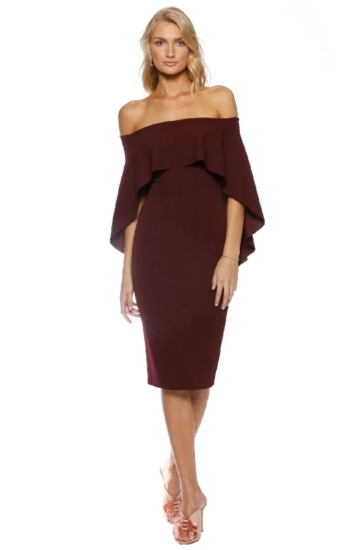 Party Dresses for Black Tie EventsPASDUCHAS Composure Midi Dress (Wine) - RRP $249
