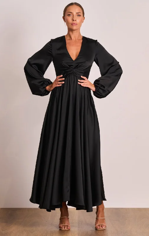 Party Dresses for Afternoon WearPASDUCHAS Lucia Sleeve Midi Dress (Black) - RRP $380