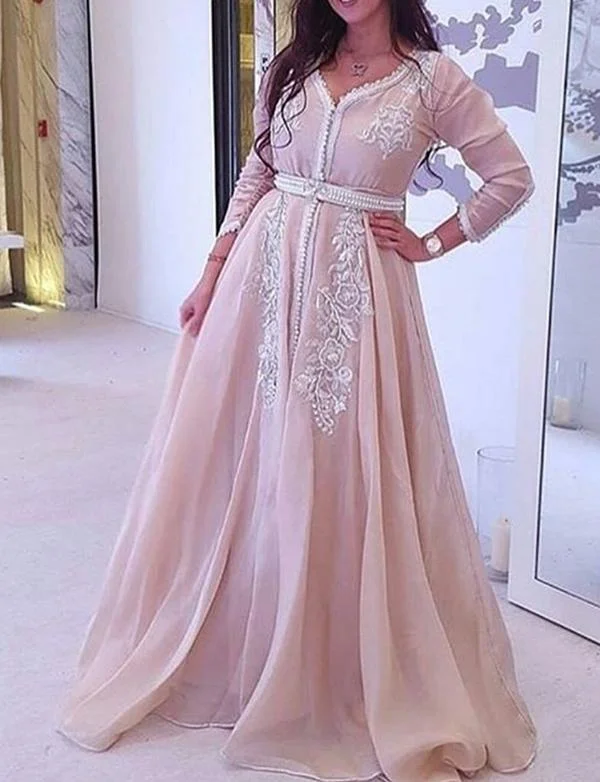 Party Dresses with Magnetic ClosureRobe Marocaine Mousseline