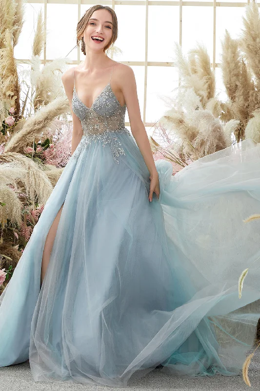 Party Dresses for Tech ConferencesRobe de bal bleu clair en tulle