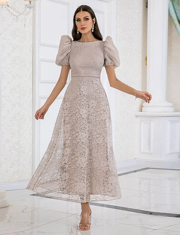 Party Dresses for Community MeetingsRobe de la mère de la mariée en dentelle champagne