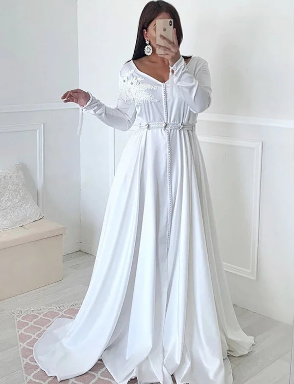 Party Dresses with BootsRobe de Mariée Marocaine Blanc