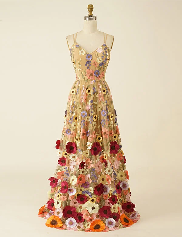 Party Dresses with Solar PanelsRobe de Soirée Lux à Fleurs