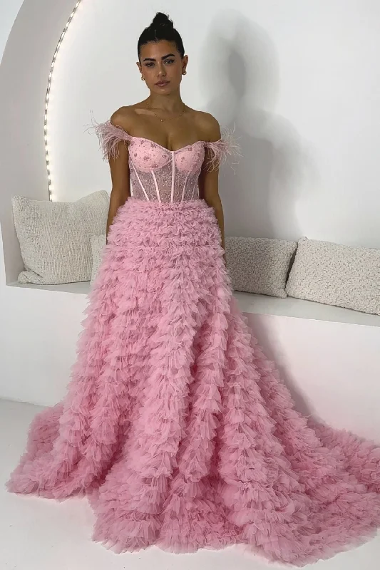 Party Dresses with Magnetic ClosureSHERRI HILL Azalea Gown #54906 (Pink) - RRP $1,899