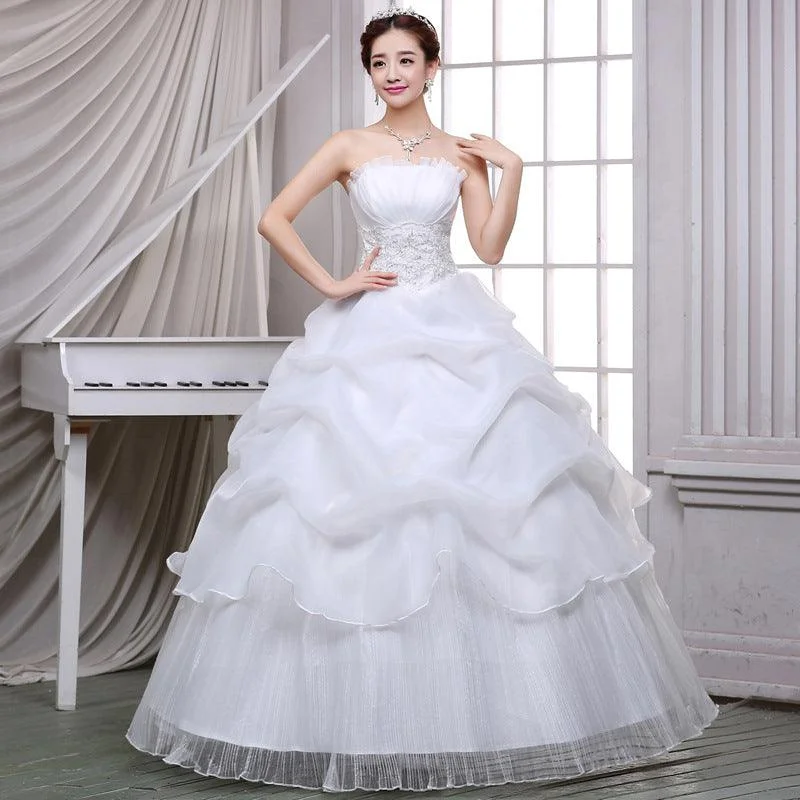 Best wedding dresses for spring or summer weddings-summer new bride wedding dress fashion lace bra Qi simple Korean winter skirt