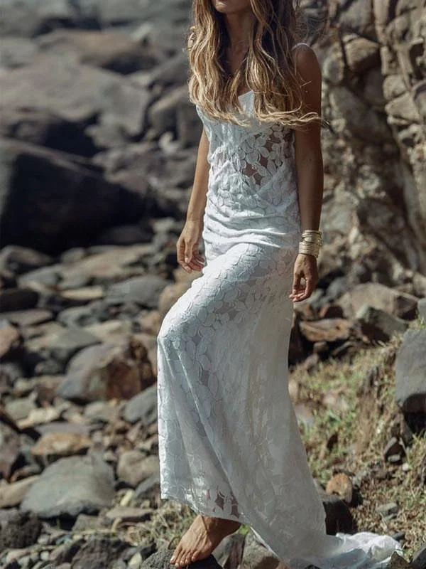 Best wedding dresses for petite brides-A-line Spaghetti Strap Sweep Train Lace Simple Wedding Dresses HX00170 Best wedding dresses for petite brides-A-line Spaghetti Strap Sweep Train Lace Simple Wedding Dresses HX00170