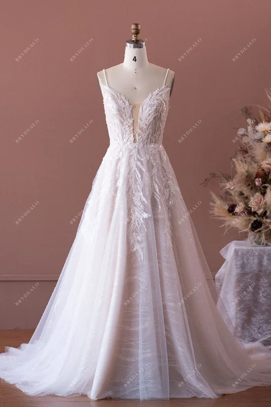Shimmering A-Line Designer Wedding Dress