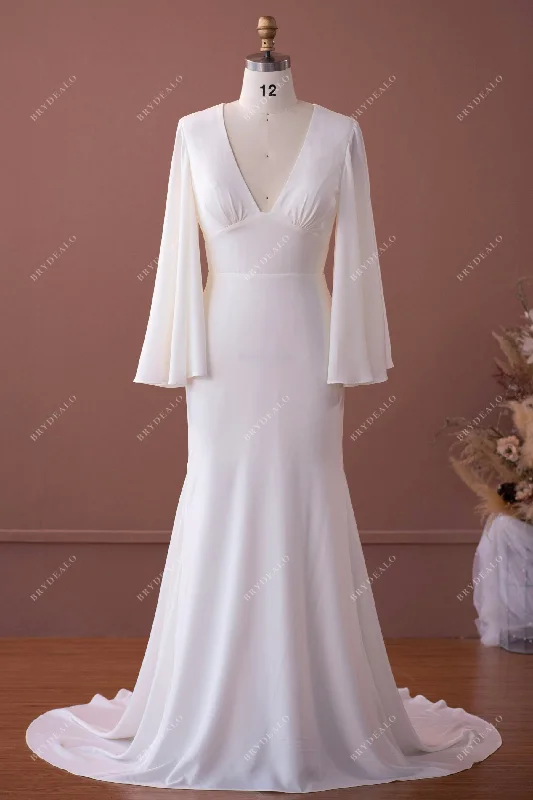 Elegant Stretch Satin Mermaid Wedding Dress