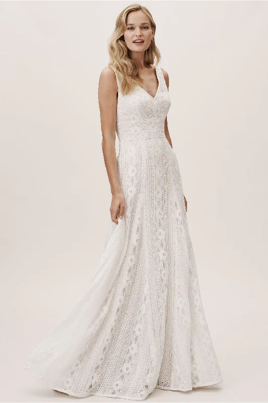 Wedding dresses with detailed lacework for extra elegance-Pronovias White One Oporto Gown Wedding dresses with detailed lacework for extra elegance-Pronovias White One Oporto Gown