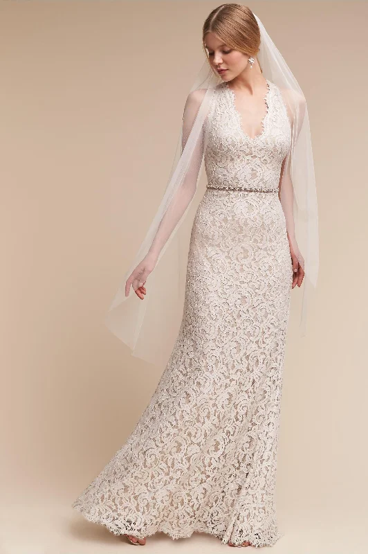 Stunning wedding dresses with minimal embellishments-Tadashi Shoji Cheyenne Gown