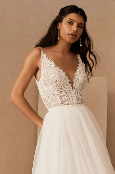 Wedding dresses for a beach or seaside wedding-Wtoo by Watters Odelia Bodysuit