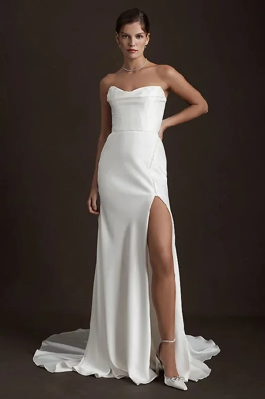 Wedding dresses with a sheer bodice for a modern touch-Watters Orlie Gown