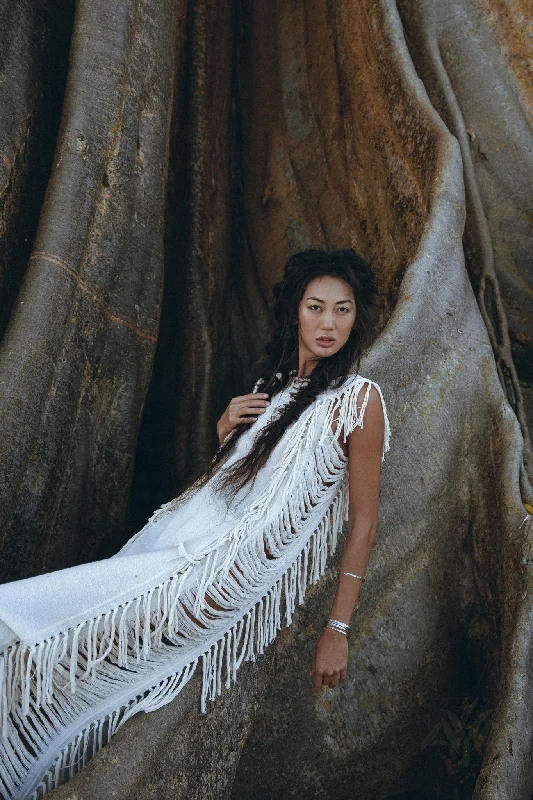 Wedding dresses for an intimate, outdoor ceremony-Boho Beach Wedding Dress • Bohemian Wedding Dress Hand Loomed with Tassels Wedding dresses for an intimate, outdoor ceremony-Boho Beach Wedding Dress • Bohemian Wedding Dress Hand Loomed with Tassels