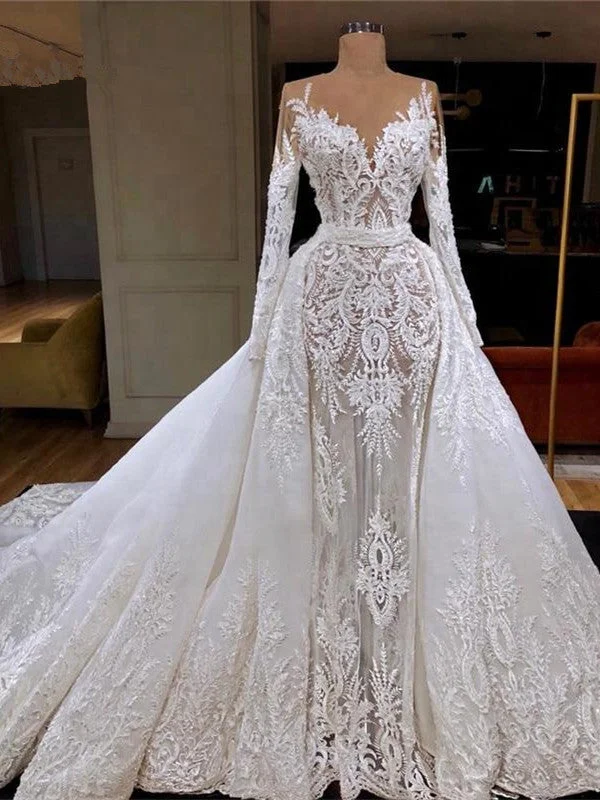 Best wedding dresses for brides on a budget-Delicate Lace Wedding Dresses 2 In 1 Ball Gown Bridal Gowns WD254 Best wedding dresses for brides on a budget-Delicate Lace Wedding Dresses 2 In 1 Ball Gown Bridal Gowns WD254