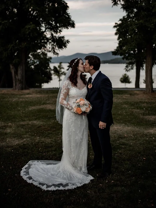 How to pick a wedding dress for a winter ceremony-Dreamy Lace Sweetheart Neckline Long Seleeve Mermaid Wedding Dresses WD550 How to pick a wedding dress for a winter ceremony-Dreamy Lace Sweetheart Neckline Long Seleeve Mermaid Wedding Dresses WD550
