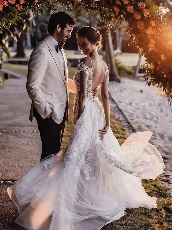 How to pick a wedding dress for your wedding budget-Elegant A-line Wedding Dresses Tulle Appliqued Bridal Gowns WD320 How to pick a wedding dress for your wedding budget-Elegant A-line Wedding Dresses Tulle Appliqued Bridal Gowns WD320