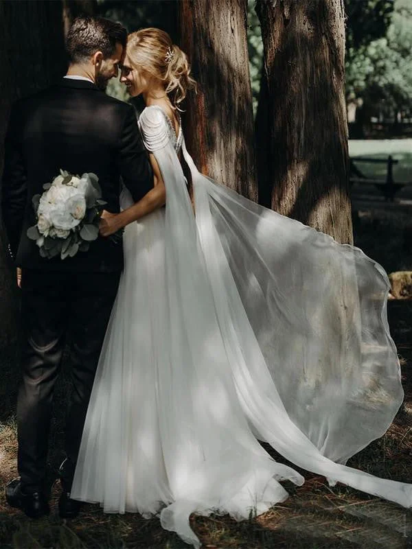 How to choose the right wedding dress for a traditional church wedding-Exquisite Tulle Wedding Dresses Long A-line Bridal Gowns With Pearls WD246 How to choose the right wedding dress for a traditional church wedding-Exquisite Tulle Wedding Dresses Long A-line Bridal Gowns With Pearls WD246