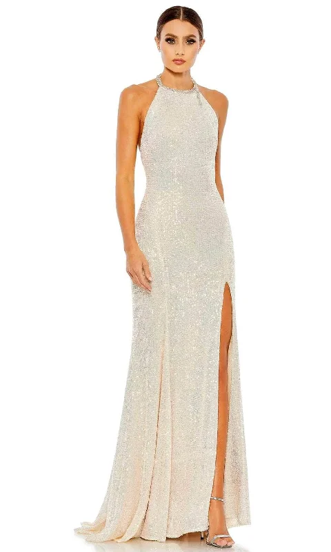 Wedding dresses with clean lines for a modern look-Ieena Duggal 26943 - Halter Backless Wedding Gown Wedding dresses with clean lines for a modern look-Ieena Duggal 26943 - Halter Backless Wedding Gown