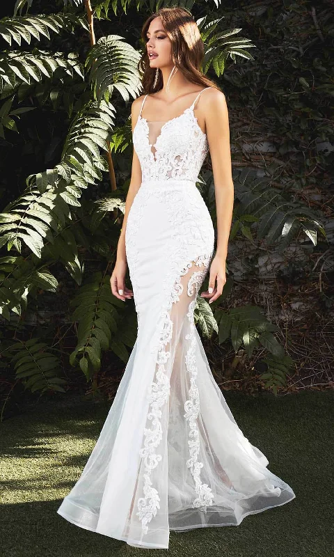 Wedding dresses for brides with hourglass figures-Ladivine Bridals - CD937W Sleeveless Mermaid Bridal Gown Wedding dresses for brides with hourglass figures-Ladivine Bridals - CD937W Sleeveless Mermaid Bridal Gown