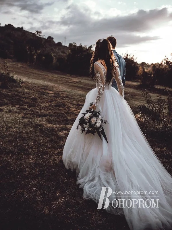 Best wedding dresses with simple yet elegant designs-Marvelous Ball Gown Wedding Dresses Appliqued Tulle Bridal Gowns WD236 Best wedding dresses with simple yet elegant designs-Marvelous Ball Gown Wedding Dresses Appliqued Tulle Bridal Gowns WD236