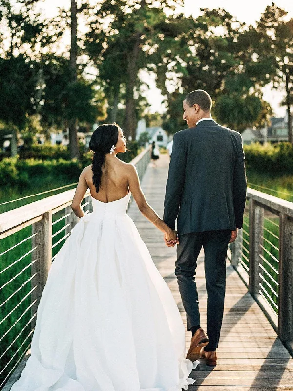 Plus-size wedding dresses for a flattering fit-Marvelous Taffeta Ball Gown Wedding Dresses Sweetheart Bridal Gowns WD191