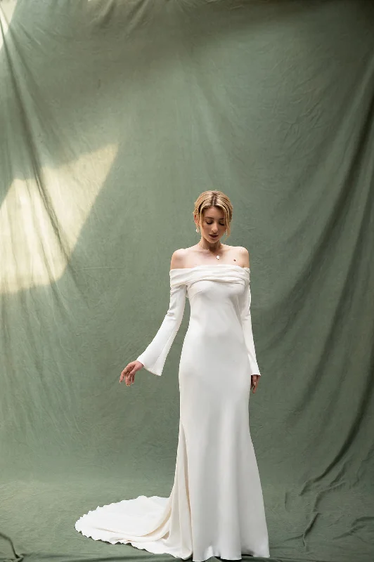 Simple yet elegant wedding dresses for intimate ceremonies-Neroli