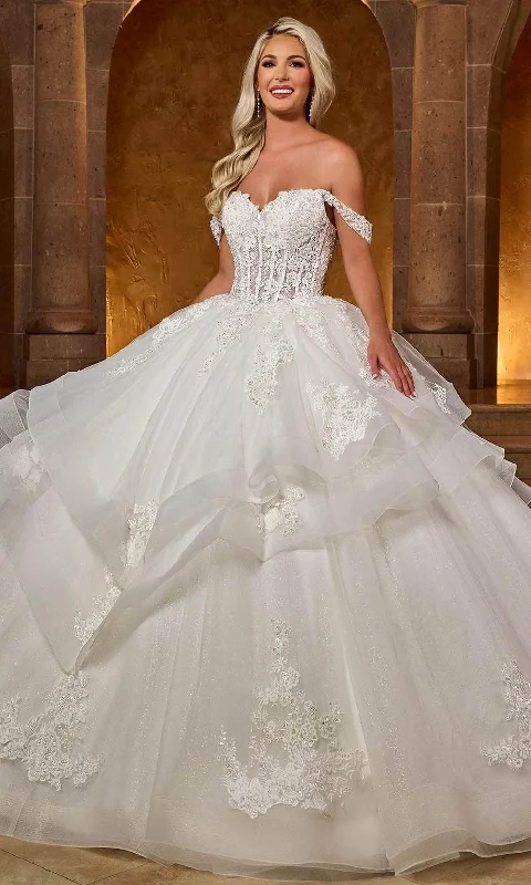 Best wedding dresses for a destination wedding-Rachel Allan RB6142 - Sweetheart Layered Skirt Bridal Gown
