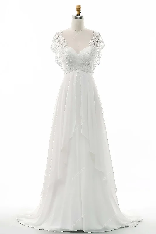 Grecian Lace A-line Wedding Dress