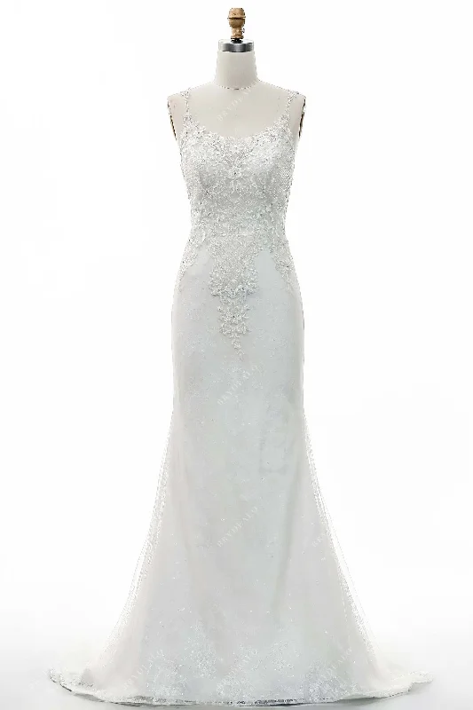 Statement Back Lace Mermaid Wedding Dress