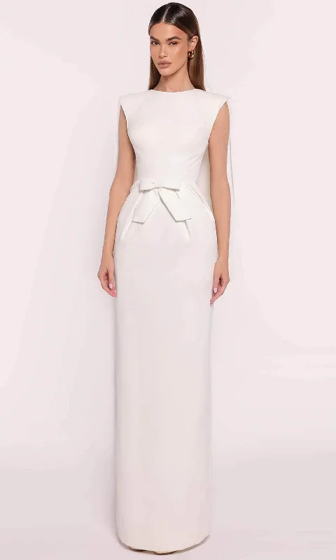 Wedding dresses with embroidered lace for a delicate touch-Tarik Ediz 98854 - Bow Accent Sheath Evening Dress Wedding dresses with embroidered lace for a delicate touch-Tarik Ediz 98854 - Bow Accent Sheath Evening Dress