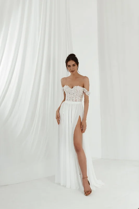 A-line wedding dresses for a timeless appearance-Thea