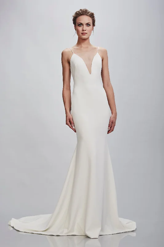 Wedding dresses with detailed lace sleeves for elegance-Theia Bruna 890541 Wedding Gown Wedding dresses with detailed lace sleeves for elegance-Theia Bruna 890541 Wedding Gown