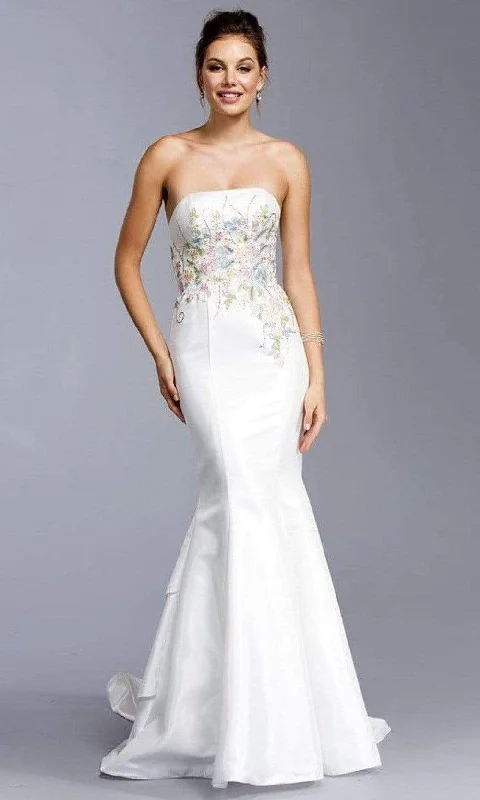 Wedding dresses with cap sleeves for a vintage look-Trevi Collection Bridal L1914