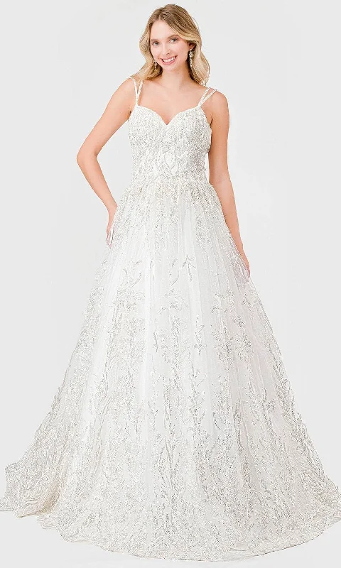 Classic wedding dresses with lace details-Trevi Collection MS0004 - Glittered Backless Bridal Dress Classic wedding dresses with lace details-Trevi Collection MS0004 - Glittered Backless Bridal Dress