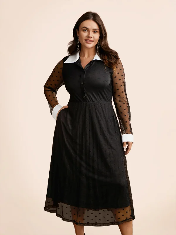 How to add sparkle to your wedding dress-Vampire Polka Dot Waist-Cinching Midi Dress