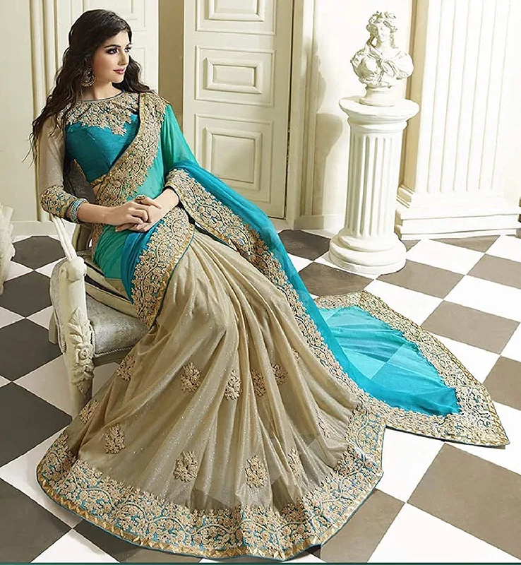 Wedding dresses with flattering silhouettes for all body types-Women Bollywood Style Lycra Saree With Blouse Piece Indian Traditional Saree Wedding Dress Handmade Famous Actress Style Party Wear Free Size Ethenic Wear Clothes For Women Embroidered Wedding dresses with flattering silhouettes for all body types-Women Bollywood Style Lycra Saree With Blouse Piece Indian Traditional Saree Wedding Dress Handmade Famous Actress Style Party Wear Free Size Ethenic Wear Clothes For Women Embroidered